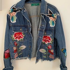 Signature Eight embroidered denim jacket
